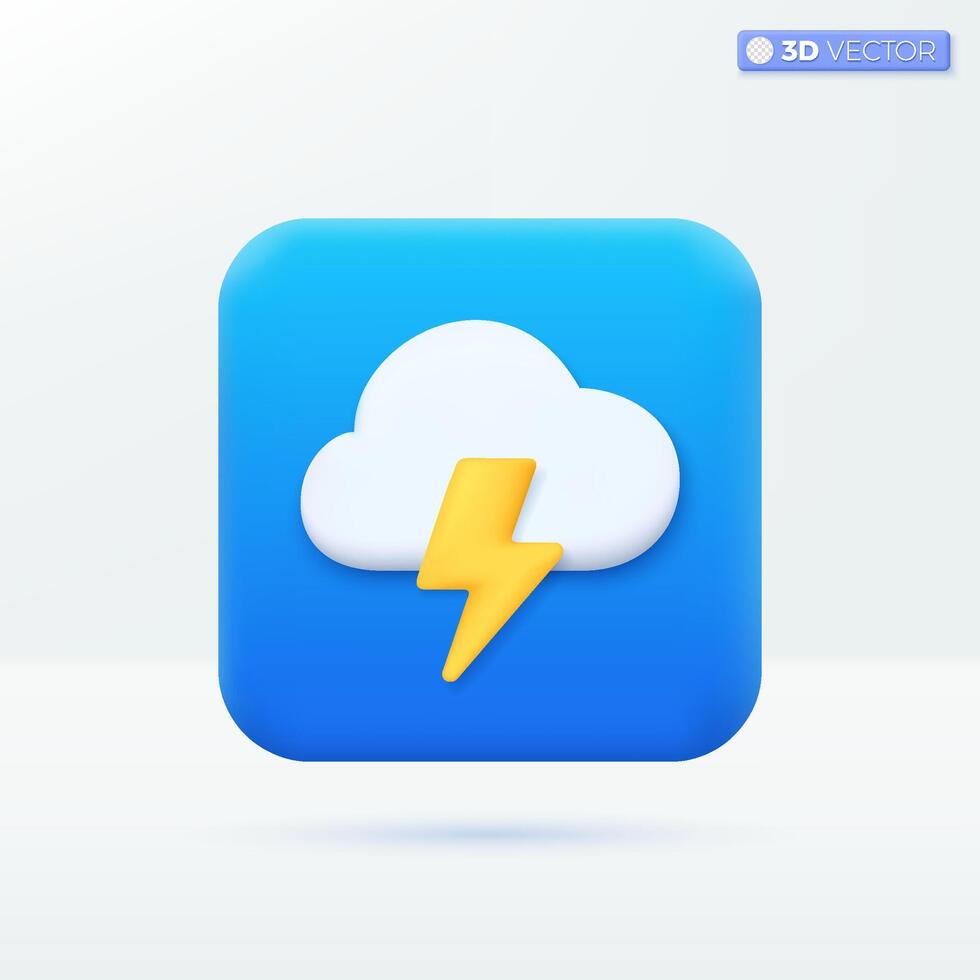 Weather report Application isolated icon on smartphone. sun and cloud Cartoon pastel Minimal style. You can used for presentations, print ad., ux, ui, communication. 3D vector illustration design.