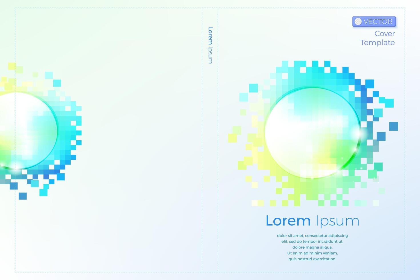 Abstract modern graphic geometric cover template. A4 size book for annual report, magazine, booklet, proposal, portfolio, brochure, poster. 3D vector isolated illustration. minimal covers design.