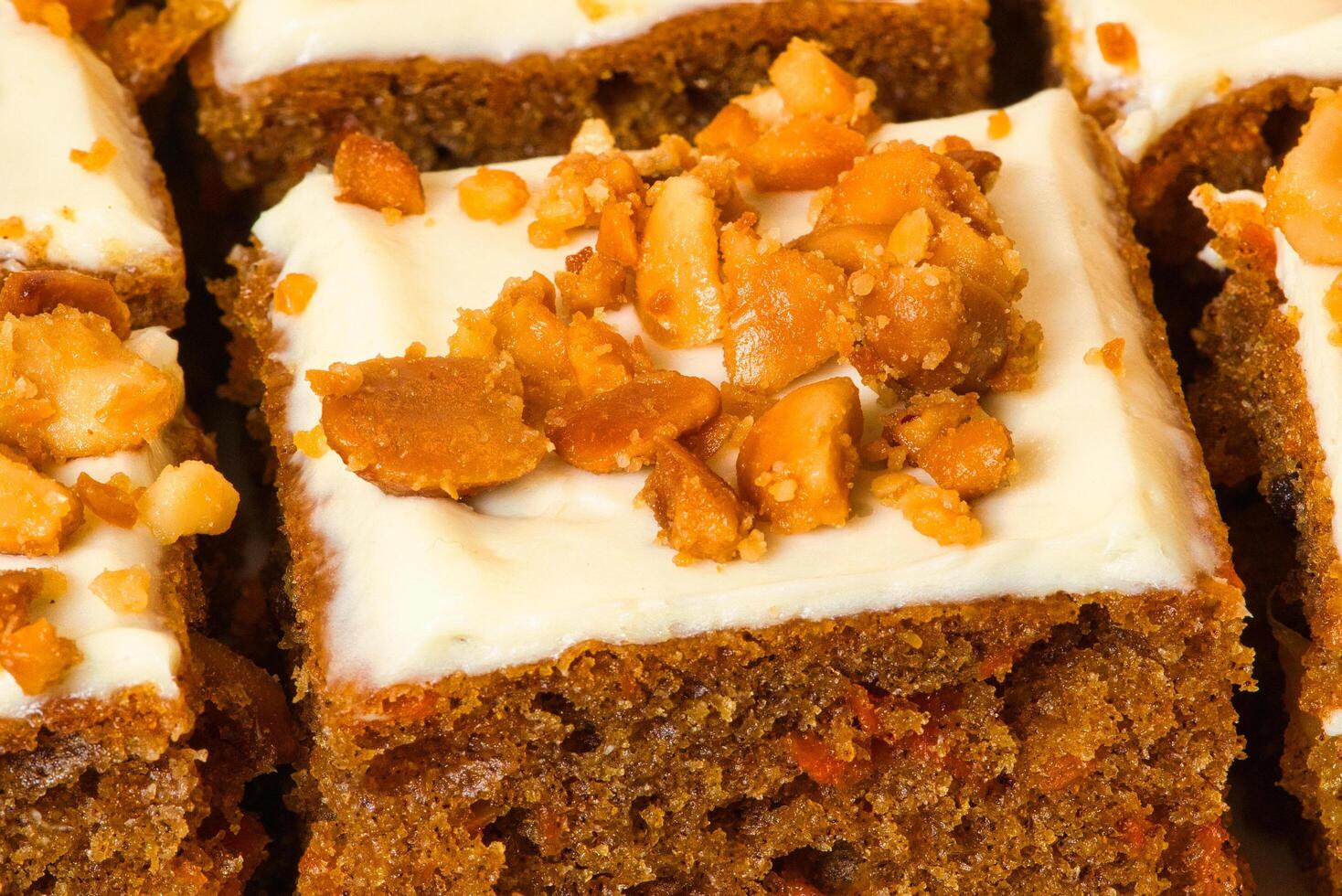 carrot cake with peanuts photo