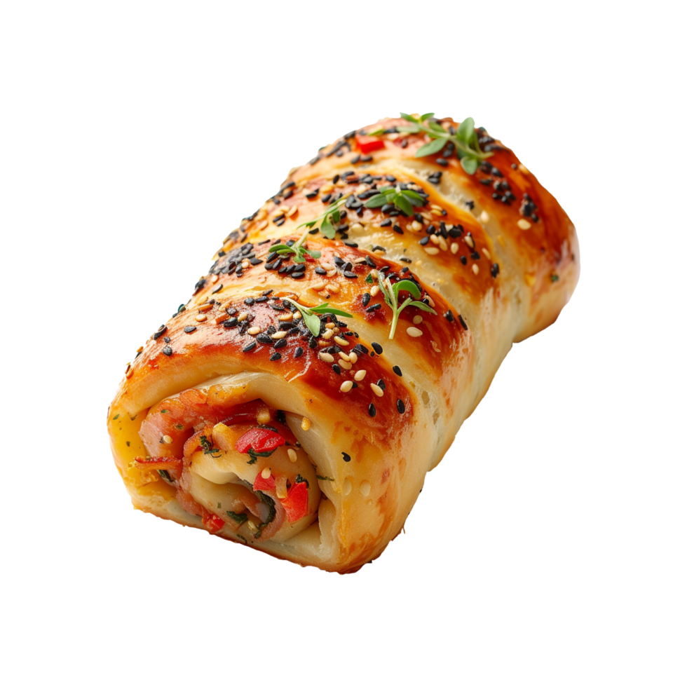 AI generated Vietnamese roll with cheese isolated on transparent background png