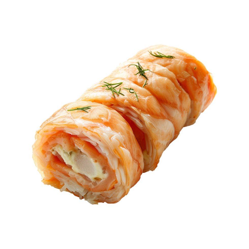 AI generated Vietnamese roll with cheese isolated on transparent background png