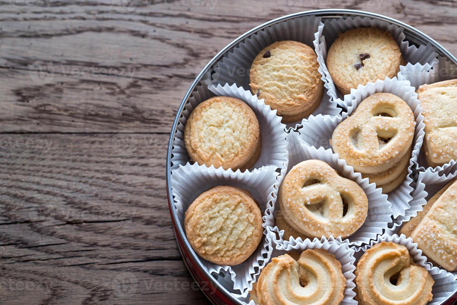 Box of butter cookies photo