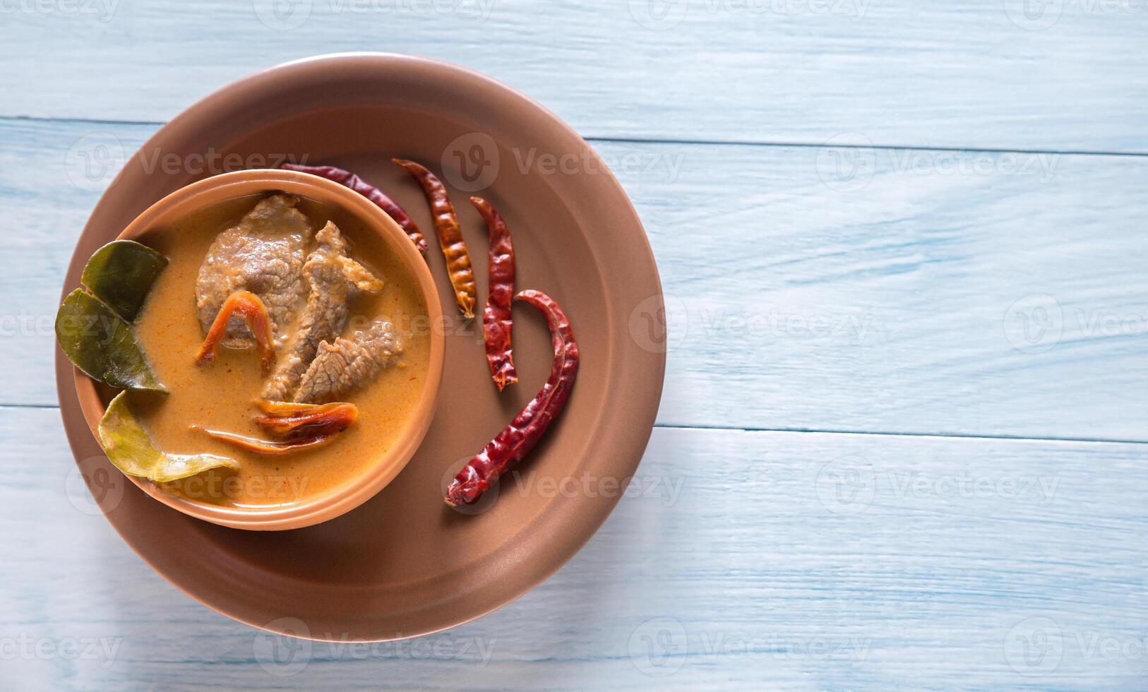 Bowl of thai panang curry photo