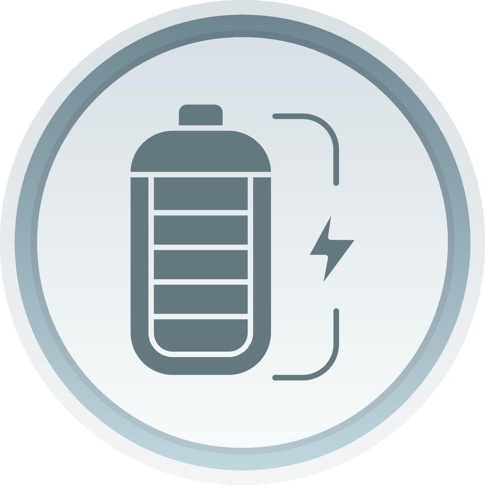 Battery Solid button Icon vector