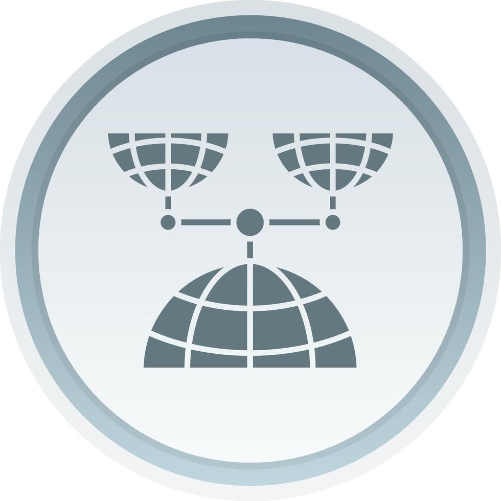 Internet Solid button Icon vector