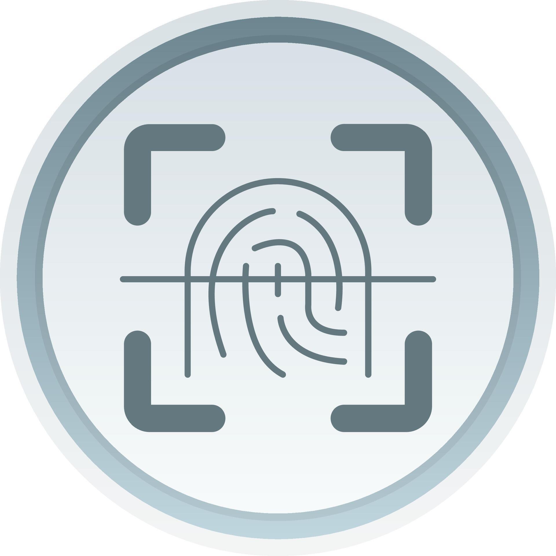 Finger print Solid button Icon 38516283 Vector Art at Vecteezy