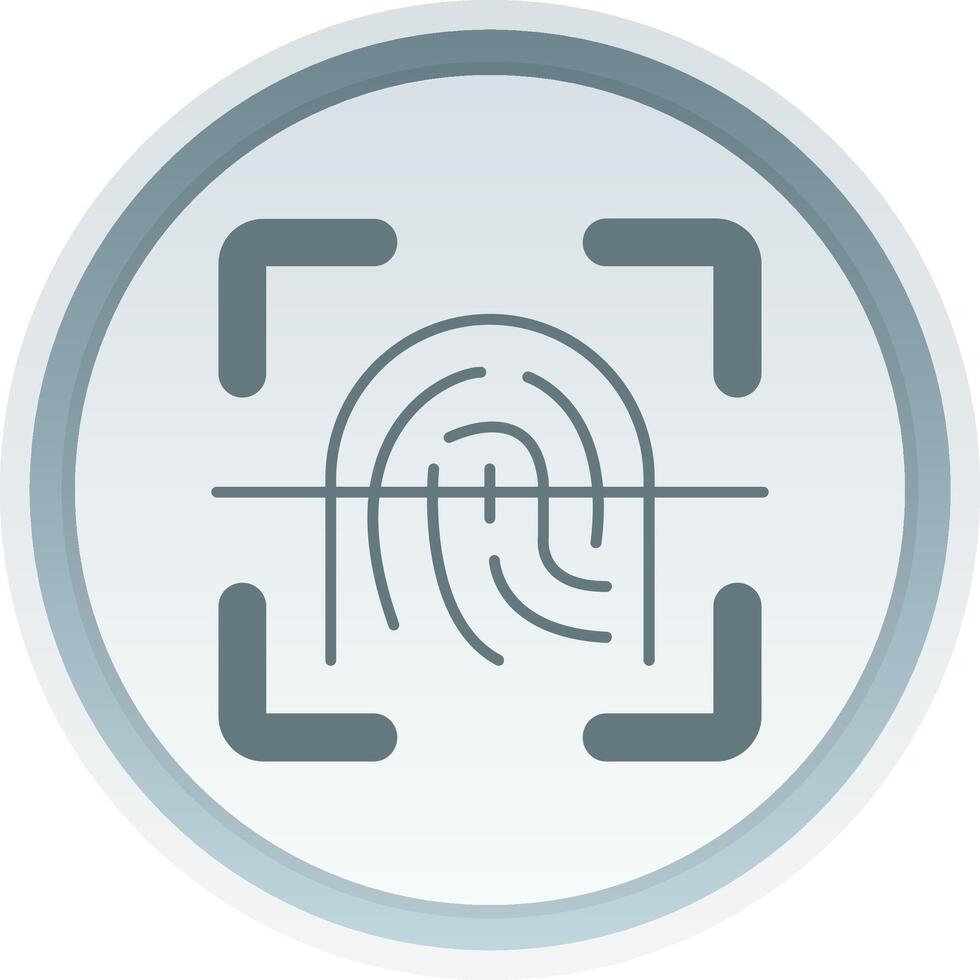Finger print Solid button Icon vector