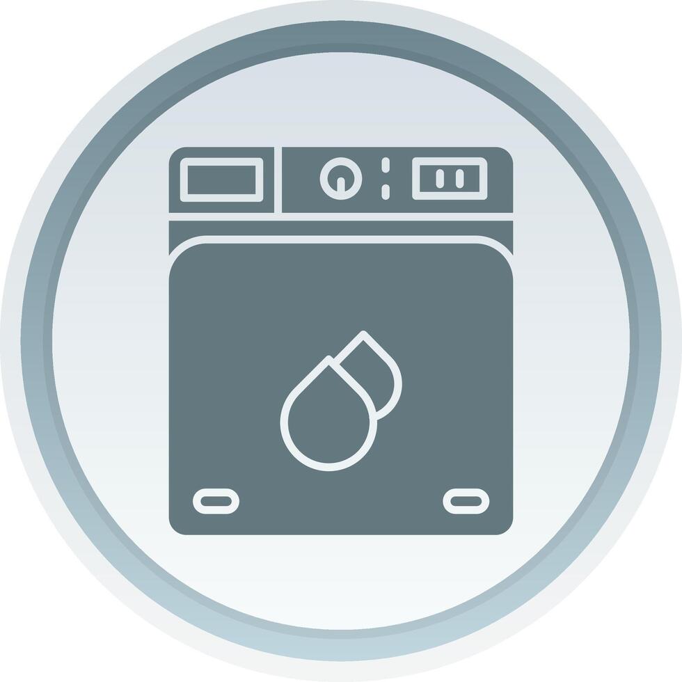 Laundry Solid button Icon vector