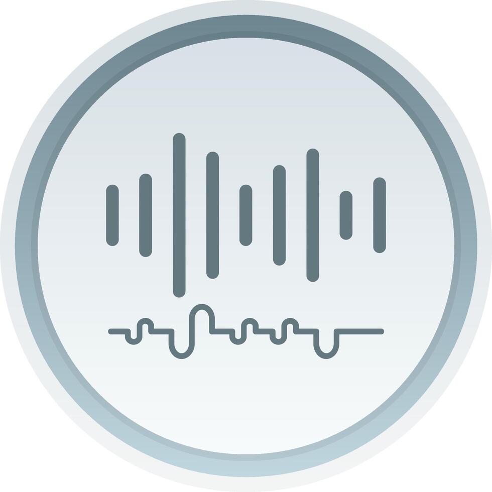 Audio Solid button Icon vector