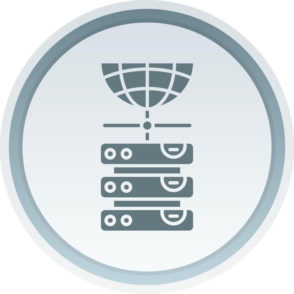 Database Solid button Icon vector