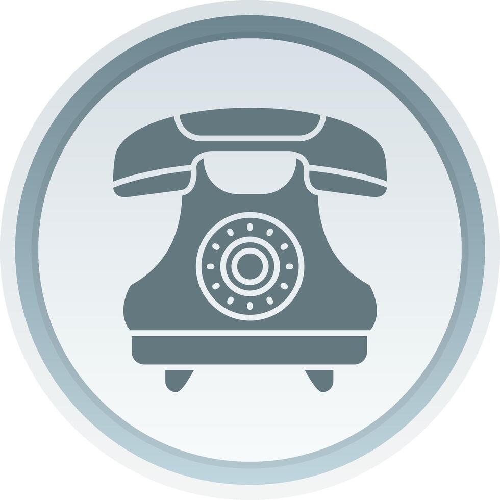 Telephone Solid button Icon vector