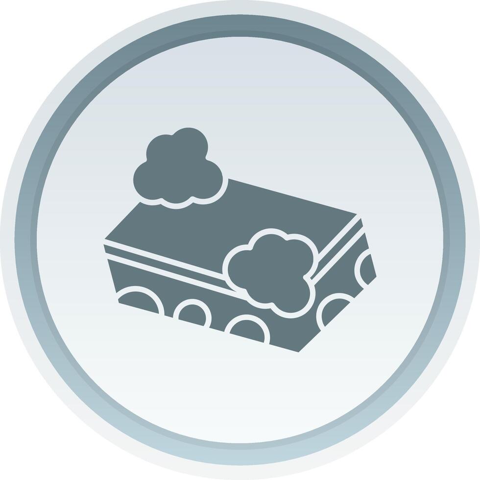 Sponge Solid button Icon vector
