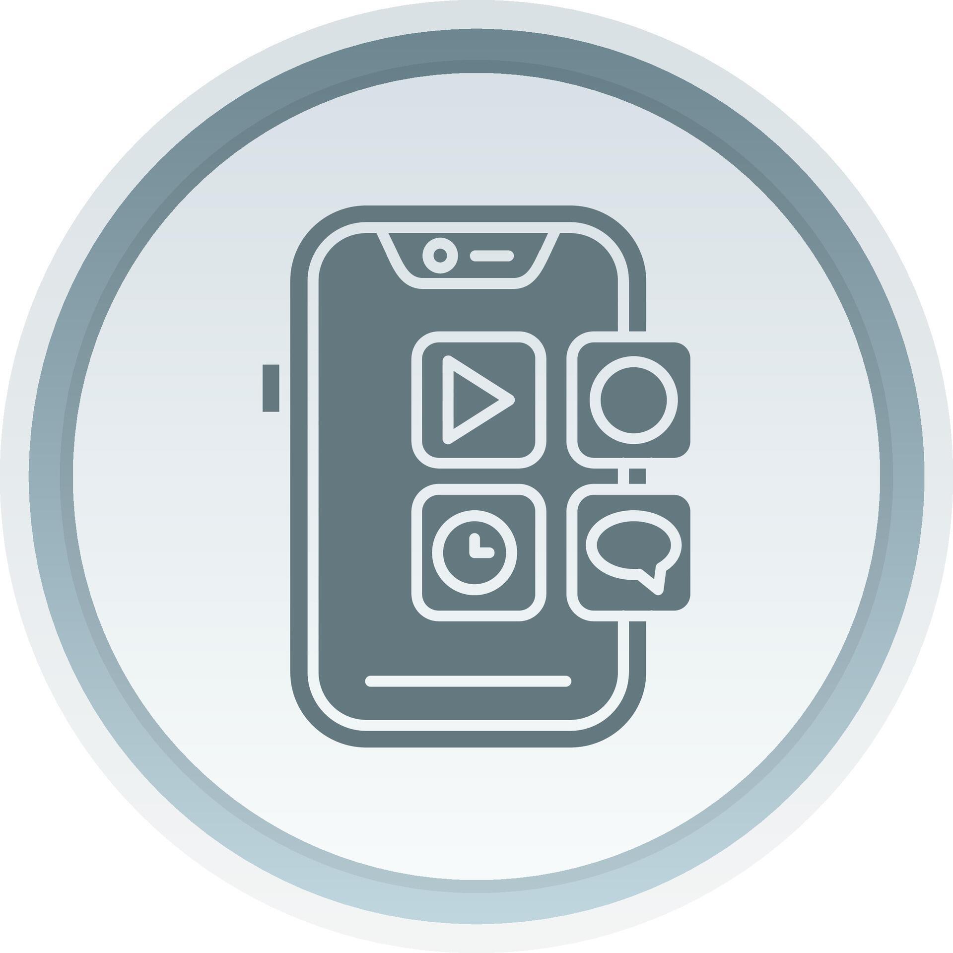 Mobile application Solid button Icon 38516314 Vector Art at Vecteezy