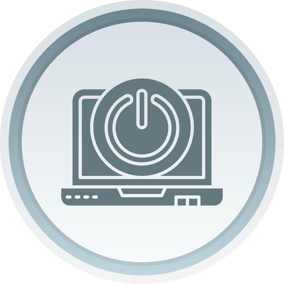 Power off Solid button Icon vector