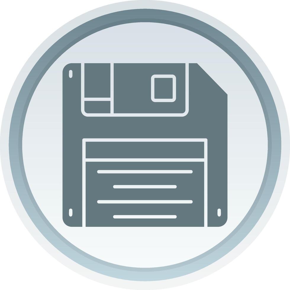 Floppy disk Solid button Icon vector