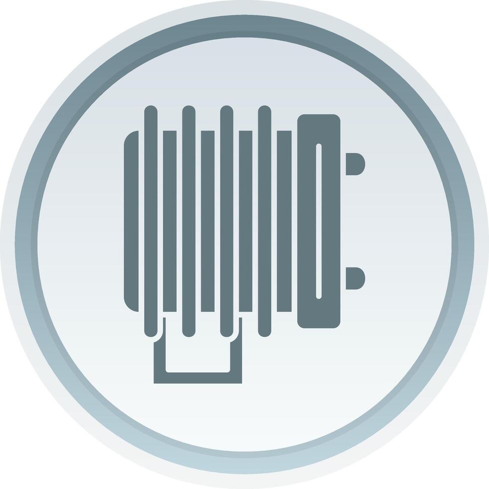 Heater Solid button Icon vector