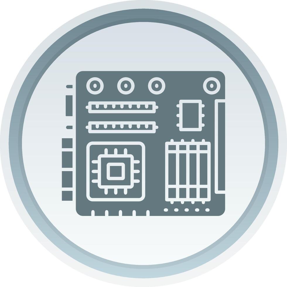 Motherboard Solid button Icon vector