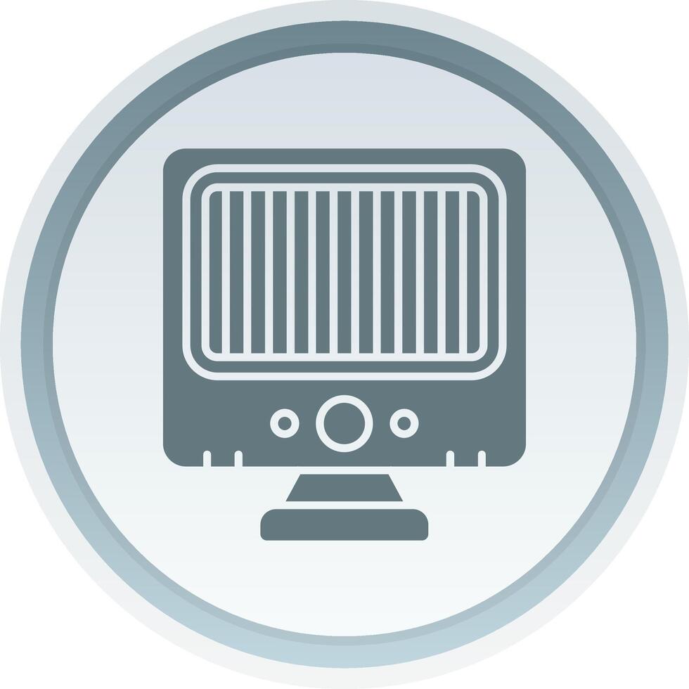 Heater Solid button Icon vector