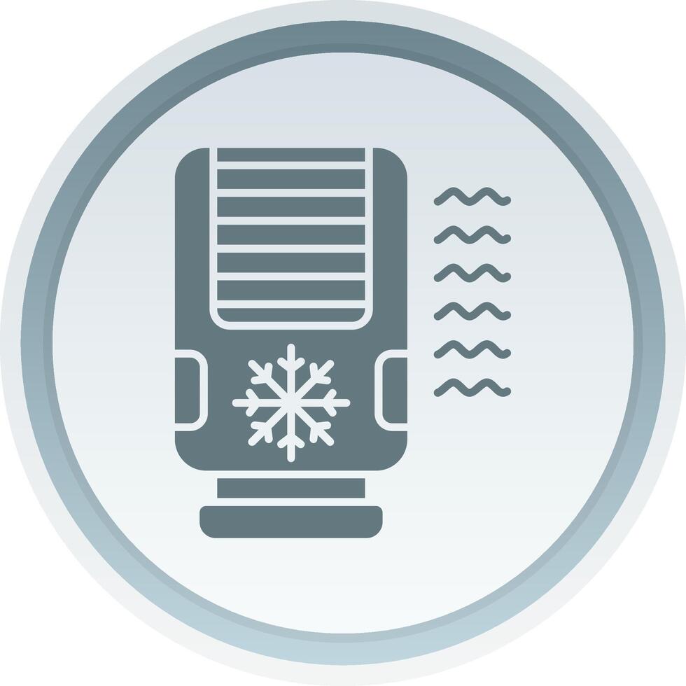 Air conditioner Solid button Icon vector