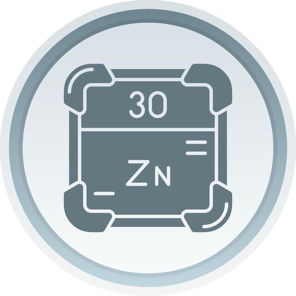 zinc sólido botón icono vector