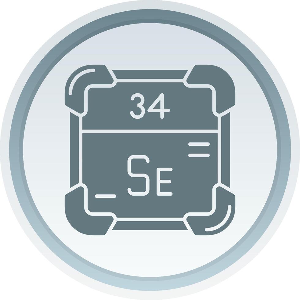 Selenium Solid button Icon vector