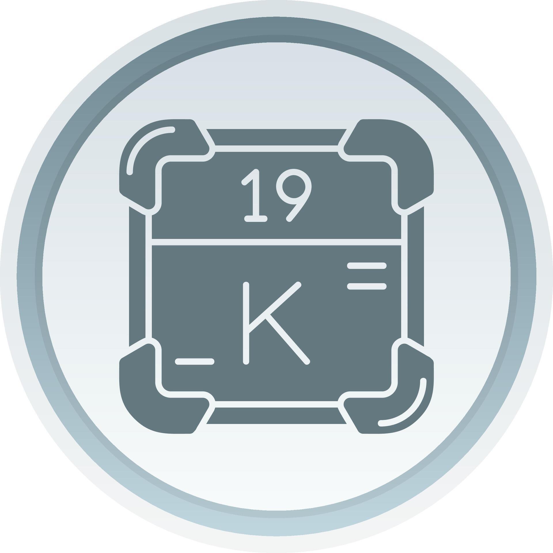 Potassium Solid button Icon 38516519 Vector Art at Vecteezy
