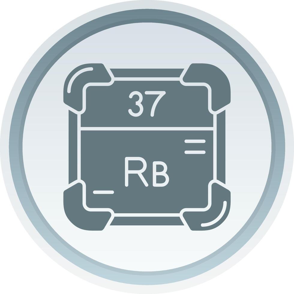 Rubidium Solid button Icon vector