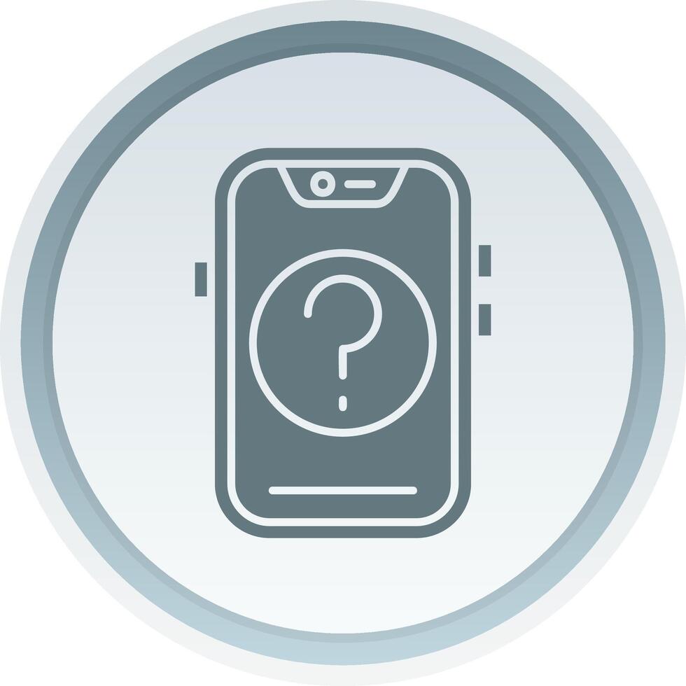Question Solid button Icon vector
