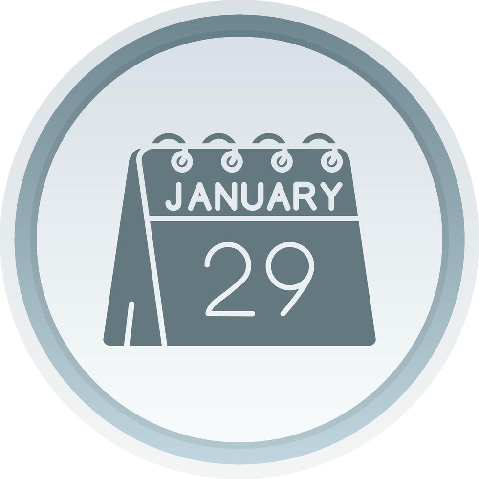 29th of January Solid button Icon vector