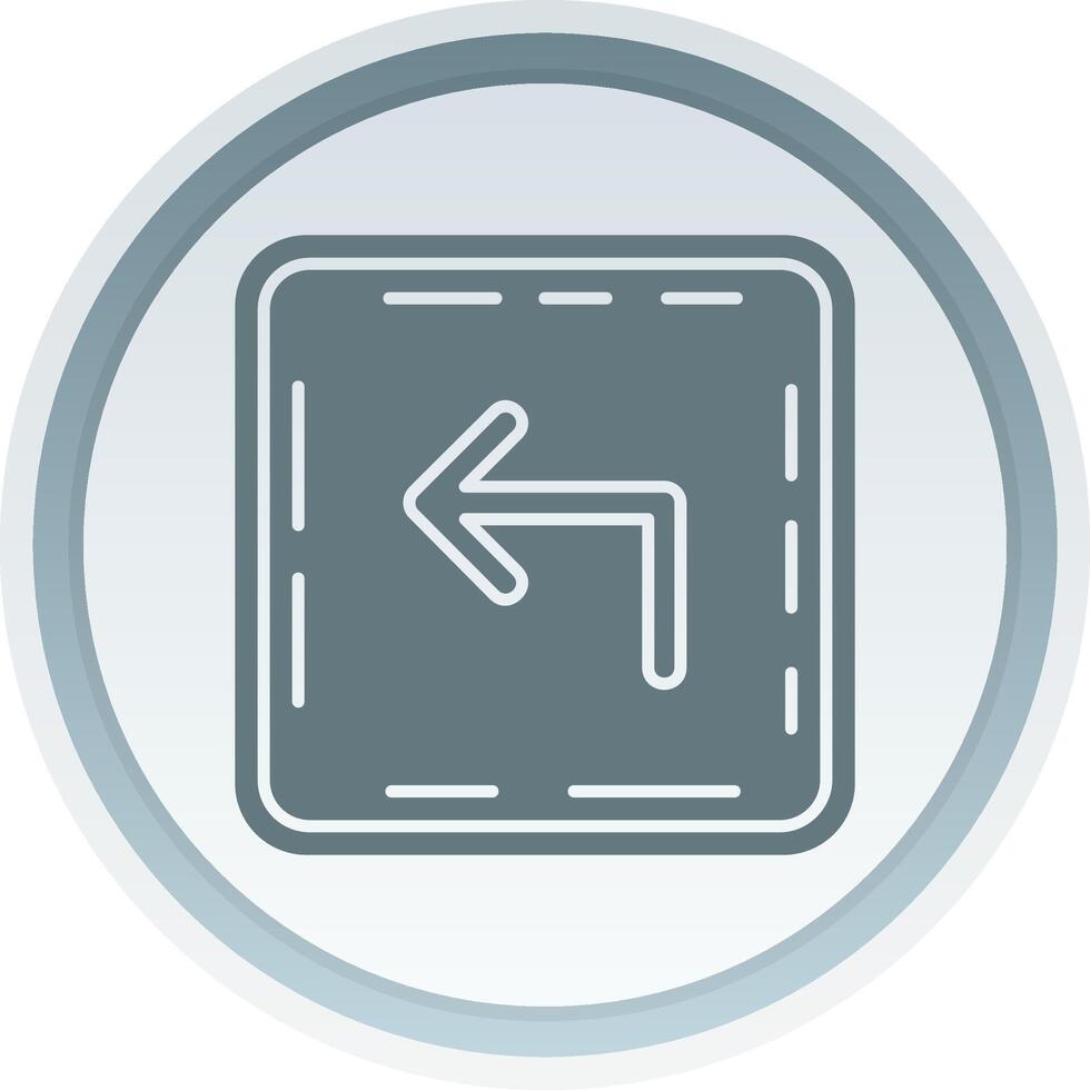 Turn Solid button Icon vector