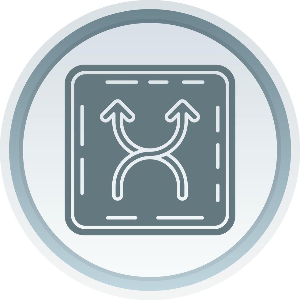 Shuffle Solid button Icon vector