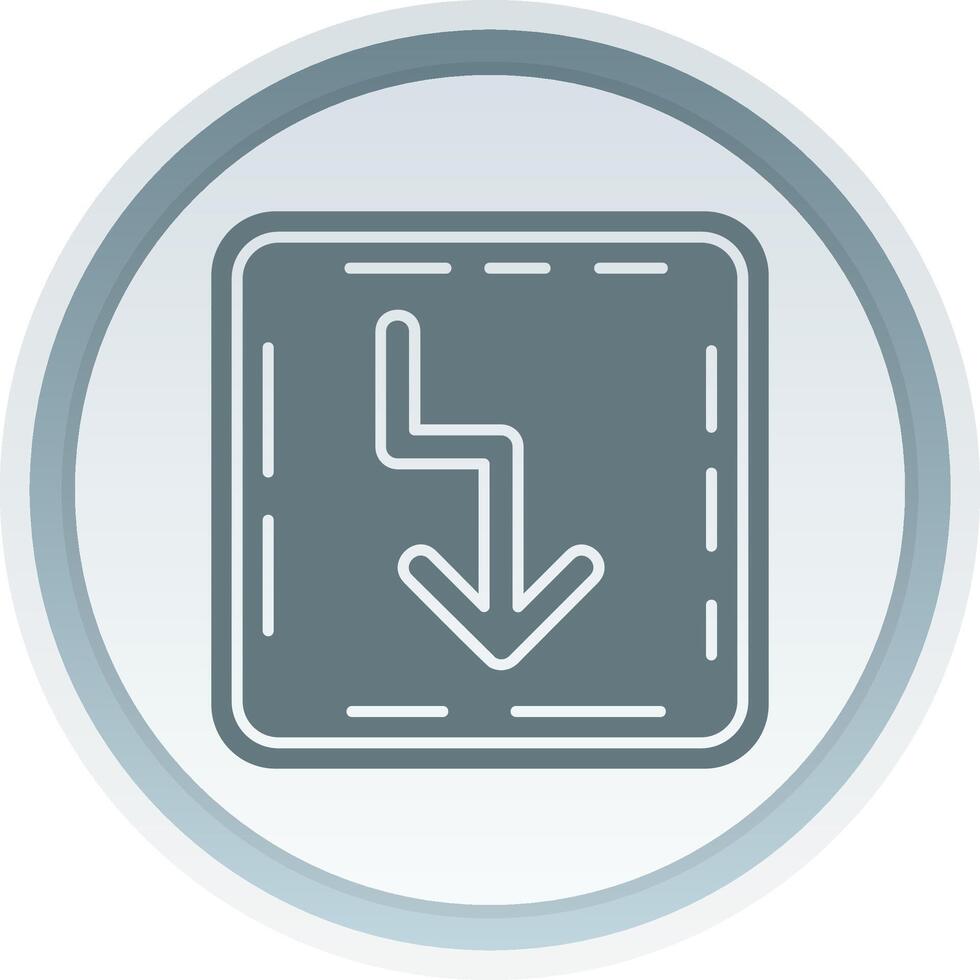 Zigzag Solid button Icon 38517040 Vector Art at Vecteezy