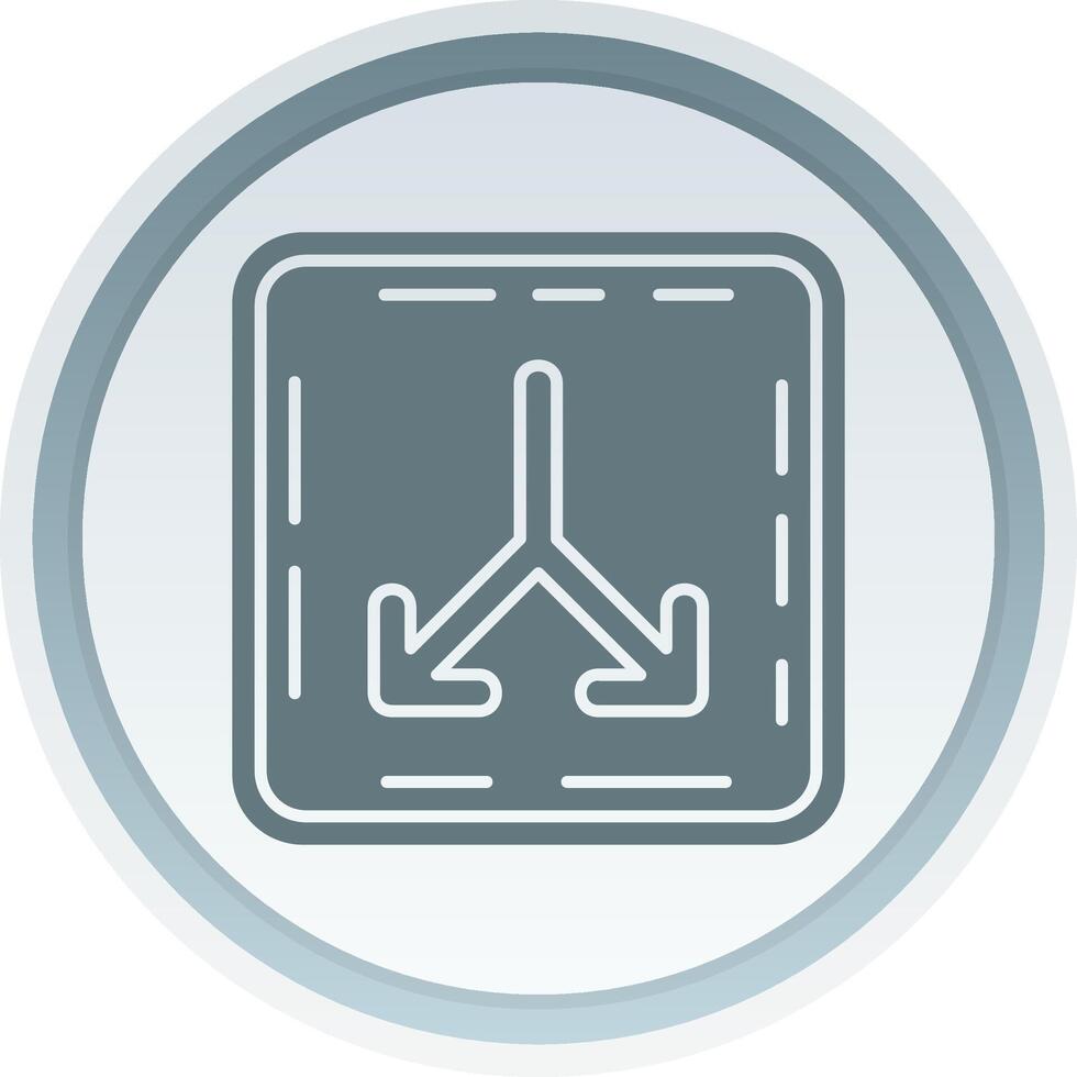 Split Solid button Icon vector