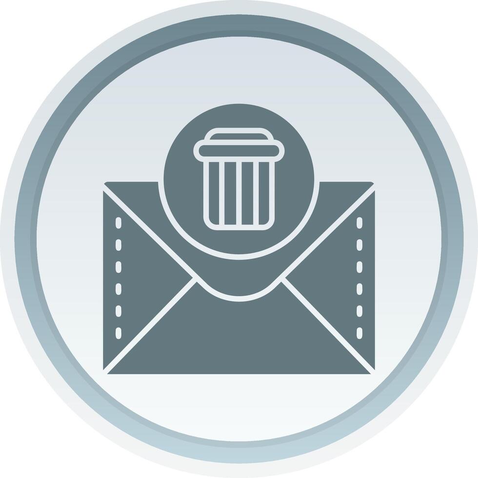 Dustbin Solid button Icon vector