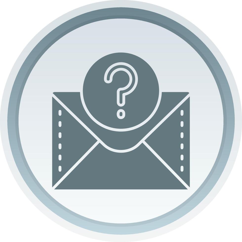 Question mark Solid button Icon vector