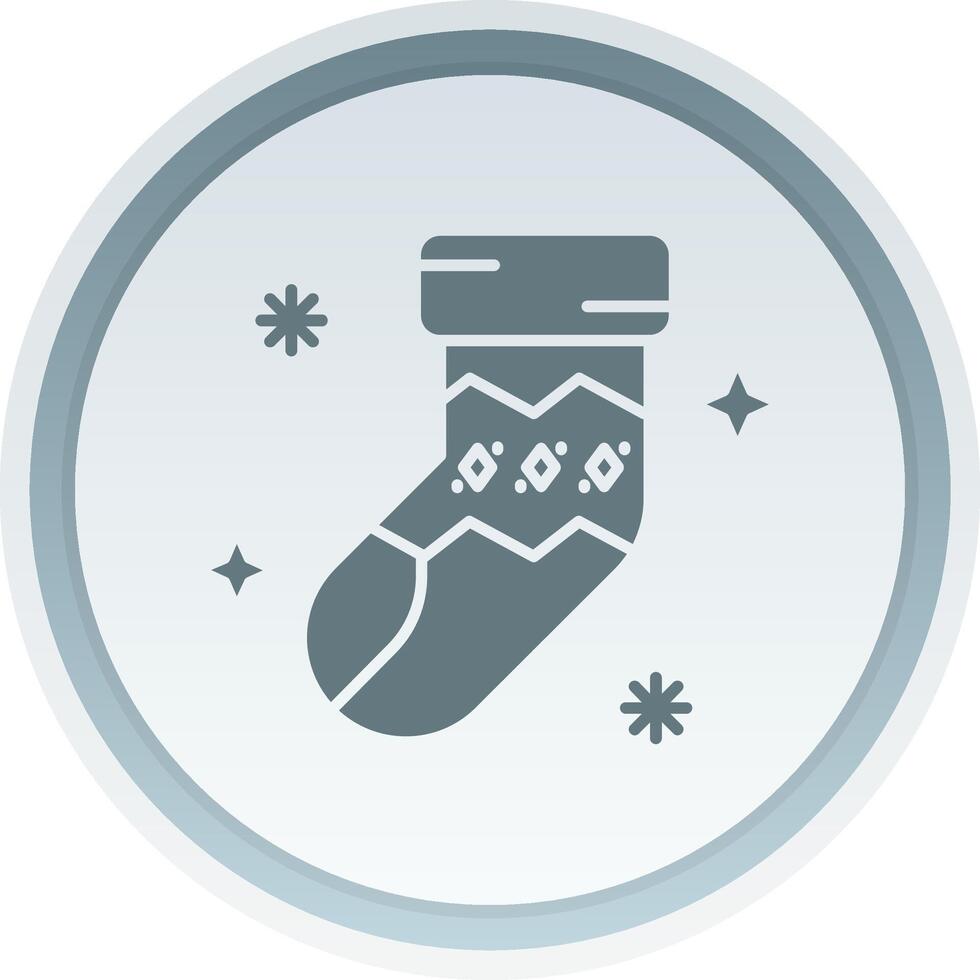 Sock Solid button Icon vector