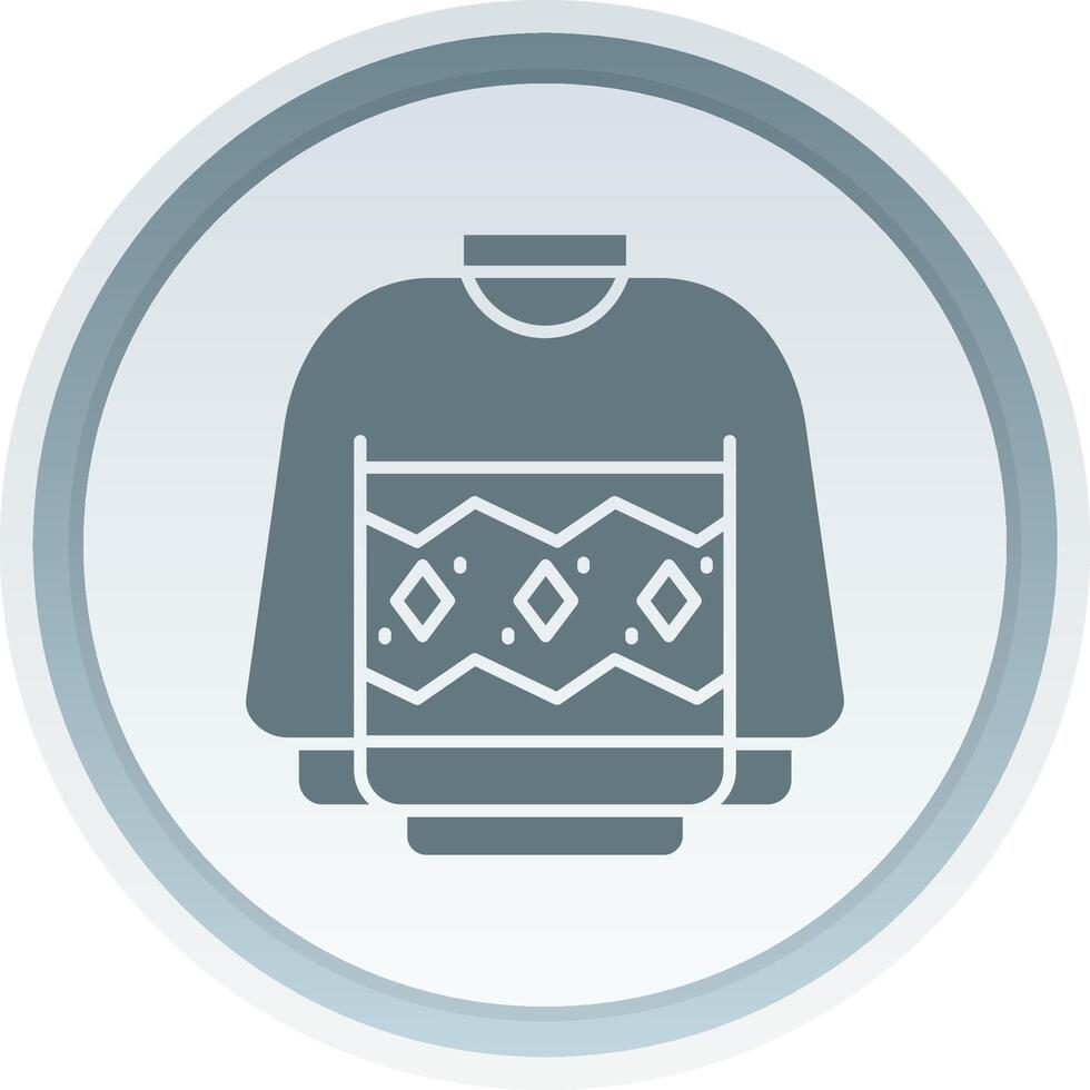 Sweater Solid button Icon vector