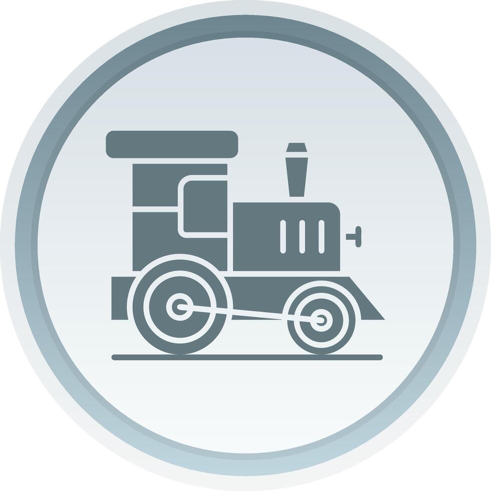 Toy train Solid button Icon vector