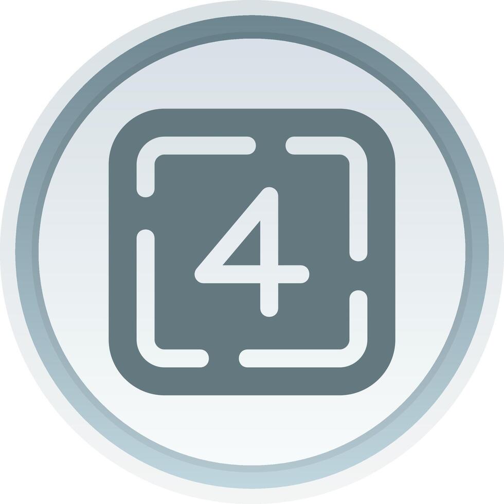 Four Solid button Icon vector