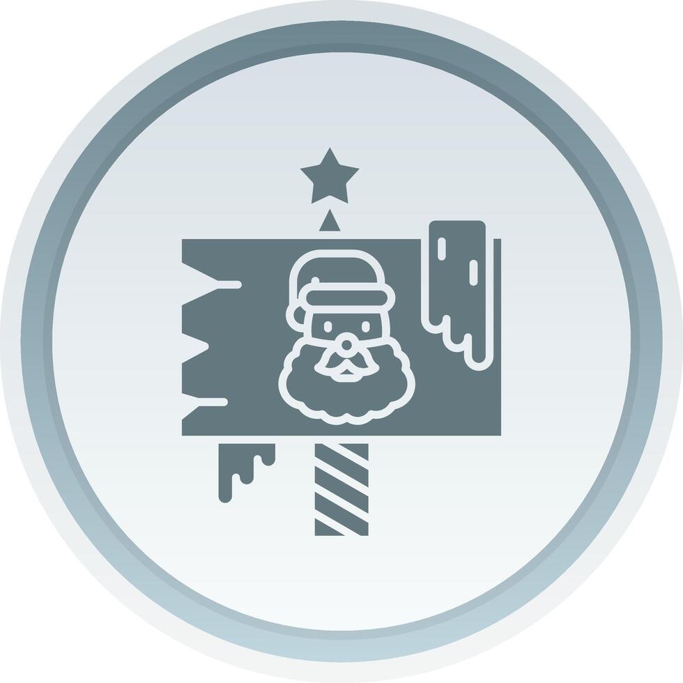 North pole Solid button Icon vector
