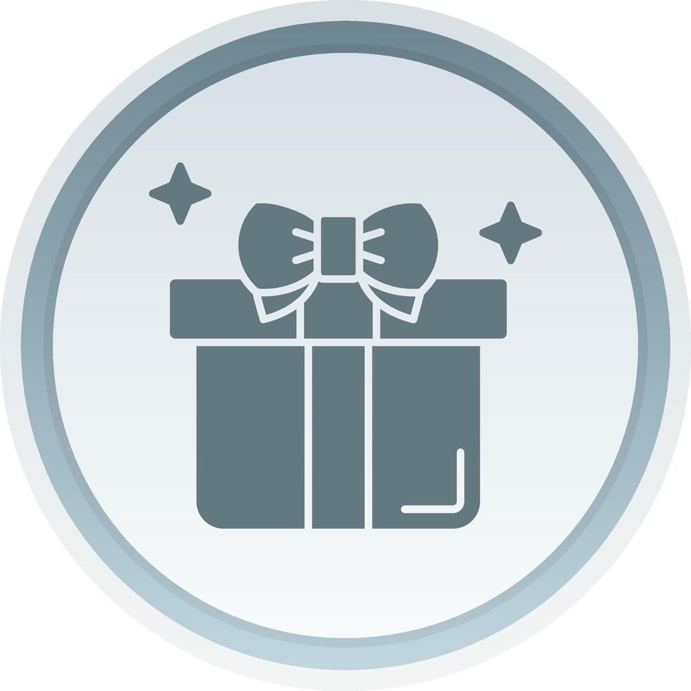 Gift Solid button Icon vector