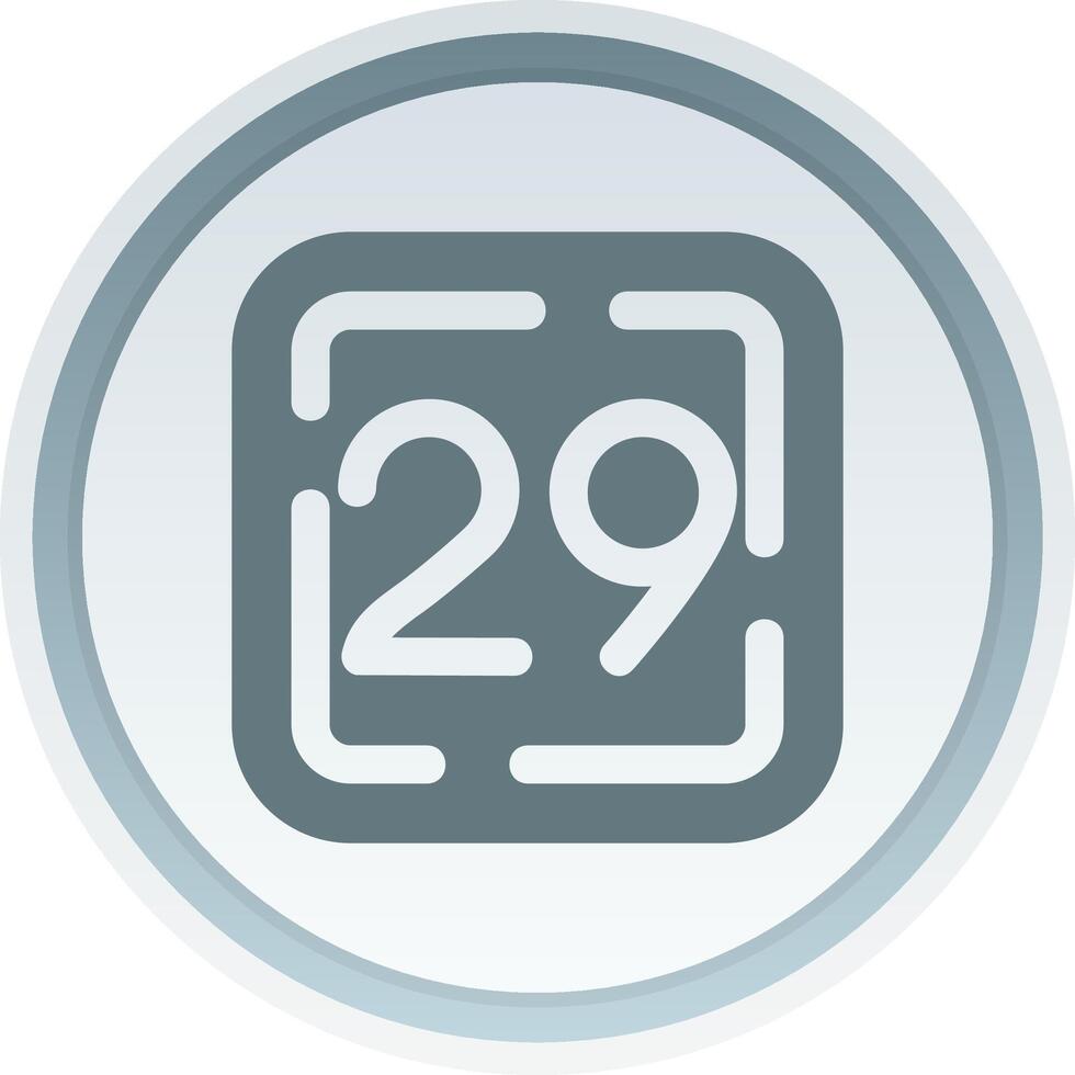 Twenty Nine Solid button Icon vector