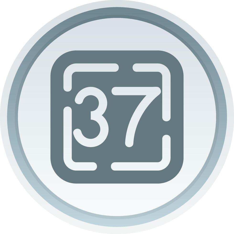 Thirty Seven Solid button Icon vector