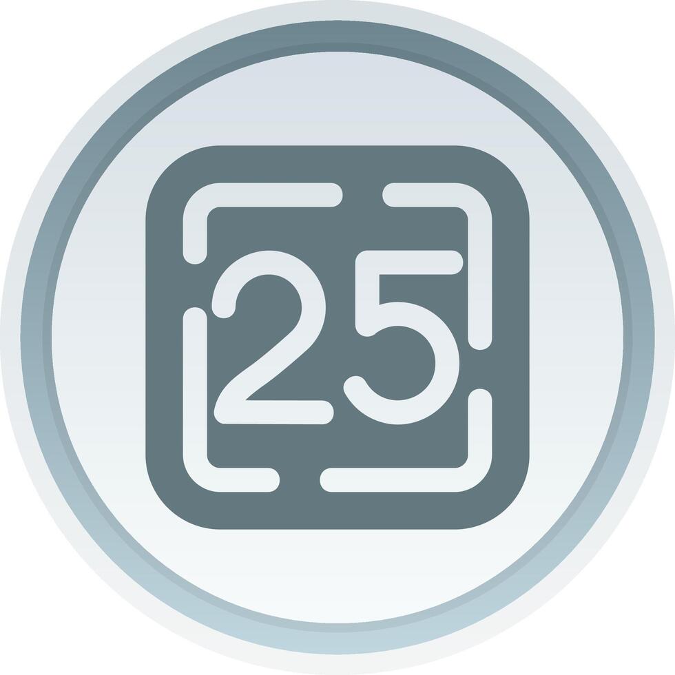 Twenty Five Solid button Icon vector