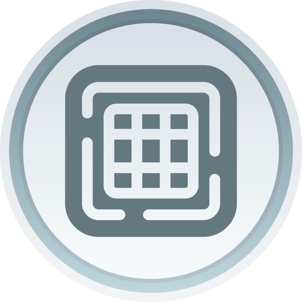 Grid lines Solid button Icon vector