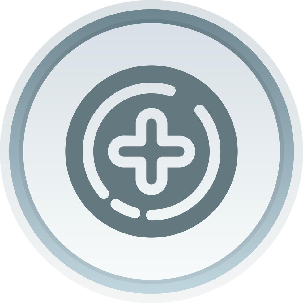 Plus sign Solid button Icon vector
