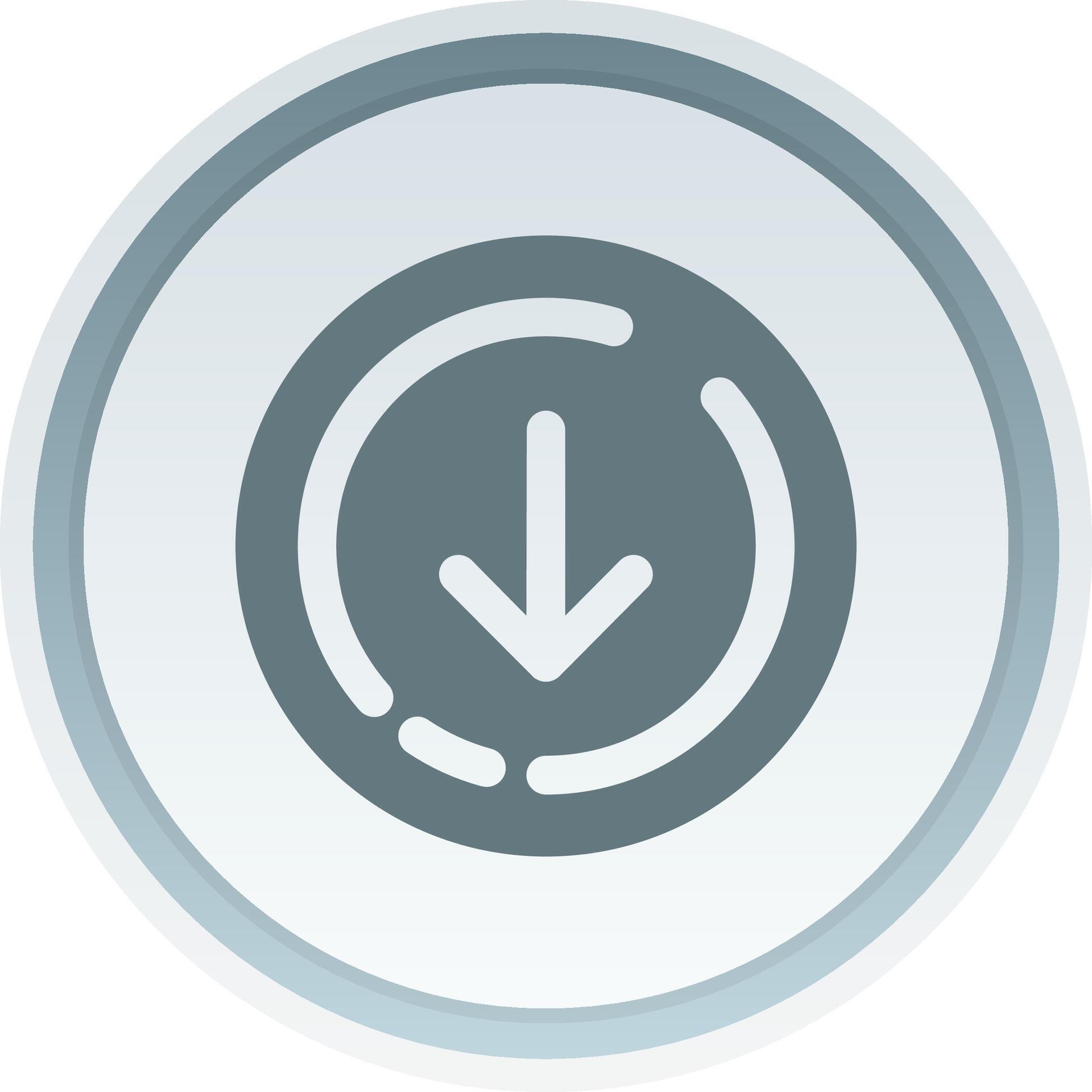 Down arrow Solid button Icon 38517397 Vector Art at Vecteezy