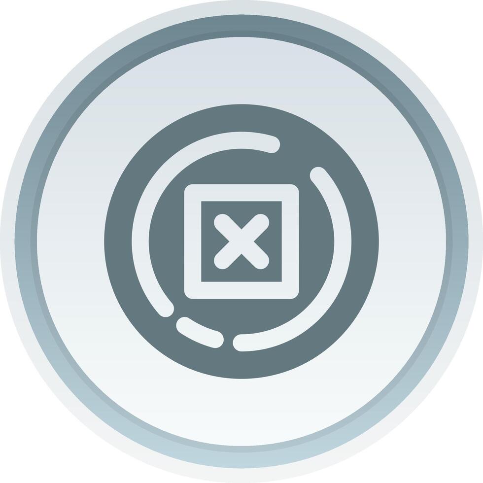 Delete Solid button Icon vector