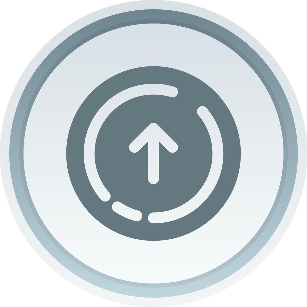 Up arrow Solid button Icon vector