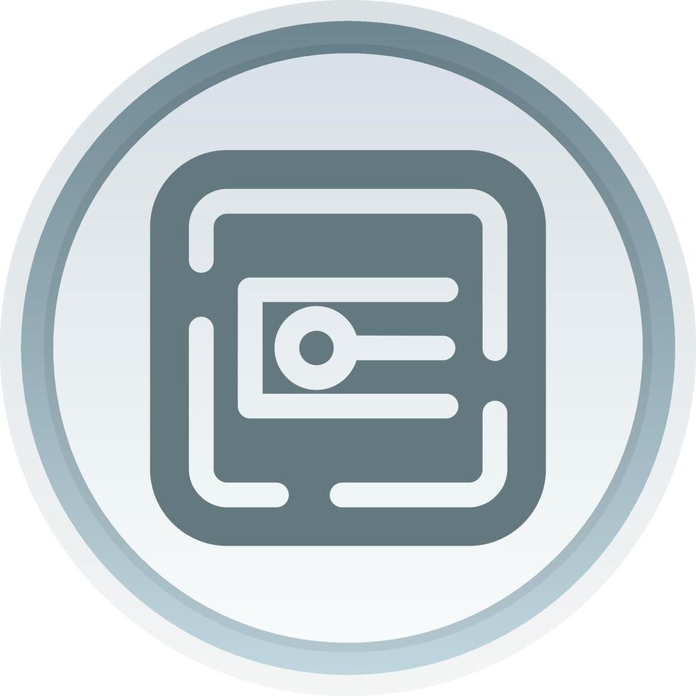 Endpoint Solid button Icon vector